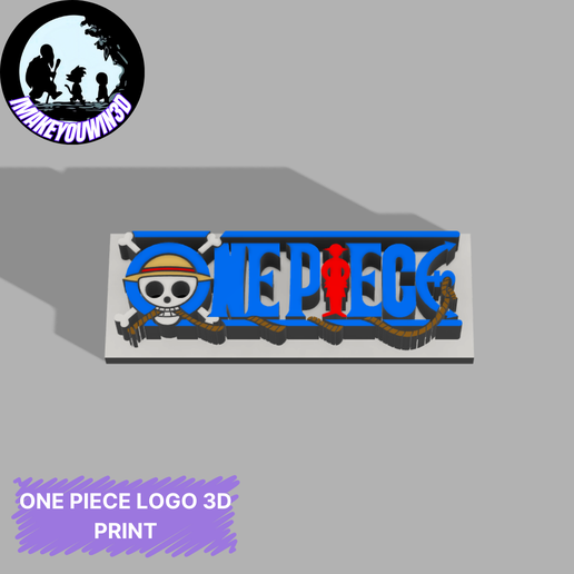 👾 One Piece logo・Free STL File for 3D printing・Cults