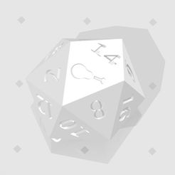 D20 - Chicken Drumstick.jpg STL file D20 Chicken Drumstick Logo Symbol・3D printer design to download