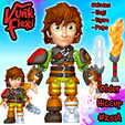 CGImages6.png How to Train Your Dragon Older Hiccup MultiColor Flexi Print-In-Place + figure & keychain