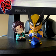 003.png Wolverine Multicolor Flexi Print-In-Place + figura e porta-chaves