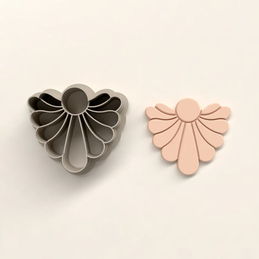 Polymer Clay Cutter STL 3D Printable | Digital File - Scallop EC 01