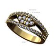 H-Tri-cluster-Double-Diamond-lip-ring-size7-00.jpg Fichier STL Bague de fiançailles lèvres et grappes de diamants taille US 7 Modèle d'impression 3D・Objet pour impression 3D à télécharger