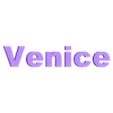 Venice_name.stl Wall silhouette - City skyline Set