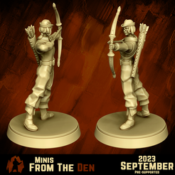 Pose-2-Aim.png STL-Datei Bogenschützen zielen - DND MINIATURE [PRESUPPORTED]・Design zum Herunterladen und 3D-Drucken