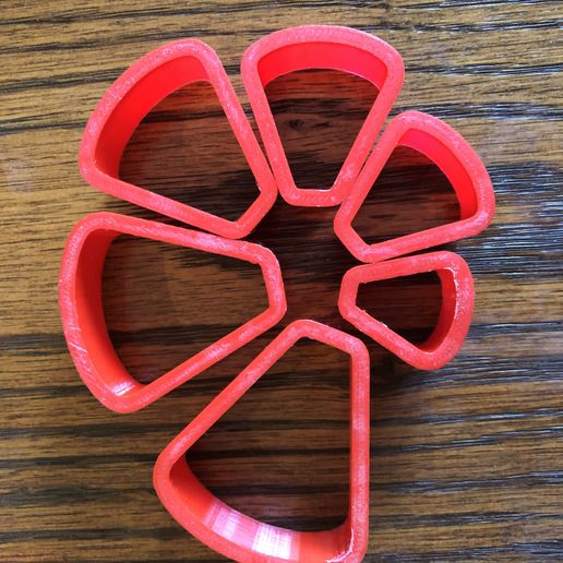 Fan shaped cutter set - 3D model önizlemesi