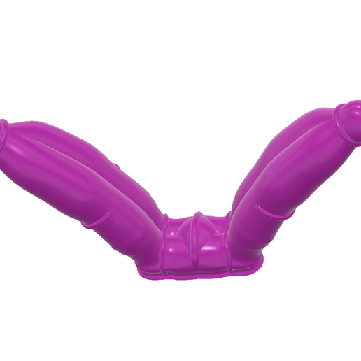 double penis sex-toy for lesbian and bisexual couple man female girl  anal vaginal pussy double plug butt stretcher massager ass v319 3d print  flex or silicone STL File for Cults