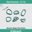 1.png Abstract Shapes Polymer Clay Cutter - 4 sizes | 6 Cutters each size