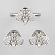 213123213.jpg bee earrings ring 3D print model