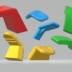groupe.JPG Fichier STL 6 Handles for 3D printed dental impression trays・Design imprimable en 3D à télécharger
