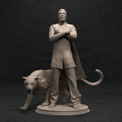 Render_F_03.png Fichier STL Black Panther - Roi T'Challa (Statue de Chadwick Boseman)・Plan pour imprimante 3D à télécharger