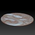 snakecircular5.jpg STL-Datei snake pendant model of bas-relief kostenlos・Objekt zum Herunterladen und Drucken in 3D
