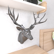 6.png Deer Wall Sculpture