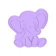 elebebeseal.stl Cortador de Galletas de Elefante Bebé