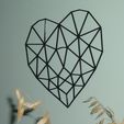 P1070035.JPG wall decoration heart low poly