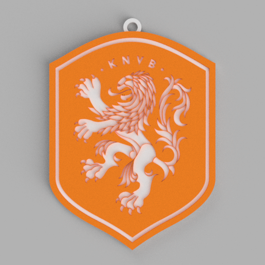 Seleccion Holandesa de Futbol Holanda Escudo logo Club Futbol llavero - colgante - pendiente 3D model