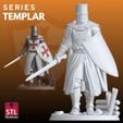 Sculp-2.jpeg Templar Leader STL – Medieval Army Commander 3D Model