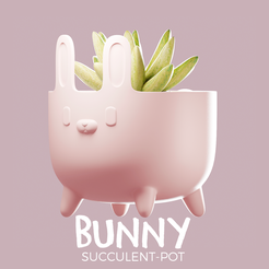 Bunny-Pot-1-by-Polydraw_3D_.png Bunny Succulent Pot