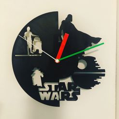 62C44B8F-570F-4BB2-999E-0B618228C7CB.jpg STL file StarWars Wall Clock・3D printable design to download