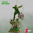 111920 B3DSERK - Green Arrow Color 01.jpg B3DSERK DC comics Green Arrow 3d Sculpture: STL tested & ready for printing