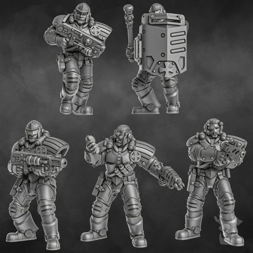 🔮 Metal Militia Brigade (part 1)・ 3D File for 3D printing・Cults