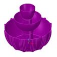 kashpo_v01-07.jpg 3 tier Flower pot Vase container tower decor 3D print and cnc
