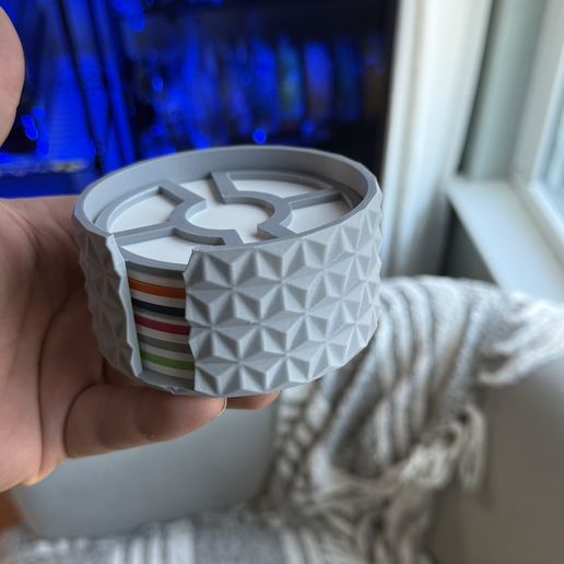 🍔 EPCOT PAVILLION COASTERS WITH HOLDER・ STL File for 3D printing・Cults