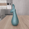 untitled2.png 3D Easter Bunny Decor as 3D Stl File & Easter Gift, Easter Day, 3D Printing, Bunny Ears, 3D Print File, Easter Digital, Easter Rabbit