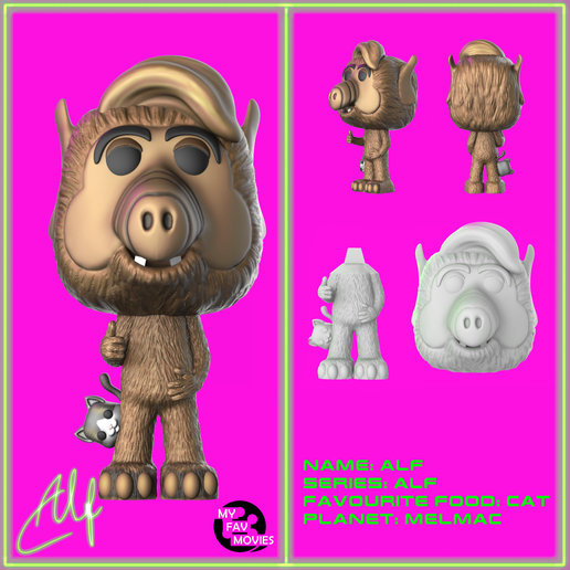 Archivo STL ALF FUNKO・Objeto imprimible en 3D para descargar・Cults