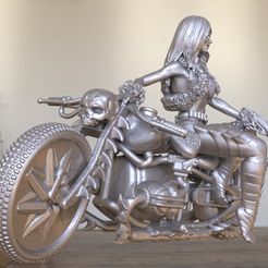 untitled.117.jpg Free STL file demon girl biker・3D printable object to download