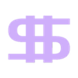 DOLLAR.stl PS4 Letters and Numbers | Logo