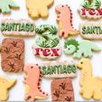 Dinosaur-cookies.jpg Modern Dinosaur Cookie Cutters - SHARP cutting edges! Set of 3