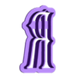 R_Ucase.stl Merlina - alphabet font - cookie cutter
