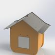 nichoir2.jpg Fichier STL Maison nichoir ou mangeoire à oiseaux・Plan à imprimer en 3D à télécharger, support-Aromur