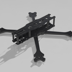 FPV-Drone-3-v10.png Fichier STL Cadre pour drone FPV de course・Plan à imprimer en 3D à télécharger