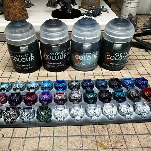 3D file WARHAMMER40K SPACEMARINES GW COLOR CONTRAST TEST BOARD 🎨 ・3D ...