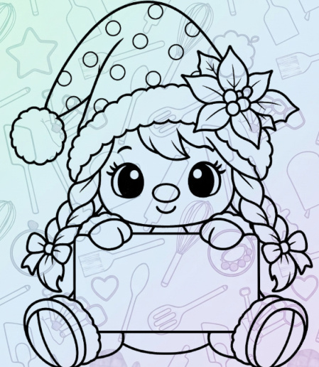 Christmas Girl Gnome  Plaque Cookie Cutter