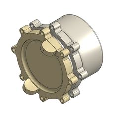 6inODMagconGoldBeigeAssy.jpg STL file 6in Dia Flange Magnetic Plug・Model to download and 3D print