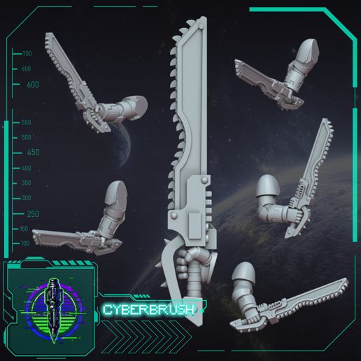 Neutral Chainsword set 4 3D model