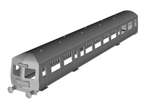 BR Class 120 DMU motor second coach 1961 batch 1/76 scale 3D model