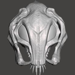 ALPHAmask.jpg Alpha Predator Full Scale Bio Mask Helmet - Cosplay - STL for 3D printing HIGH-POLY