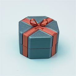 1.png Jewelry gift box, octogonal shape, 3 cm in height