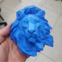 L5.jpg Archivo STL Cabeza de león Low Poly・Objeto imprimible en 3D para descargar