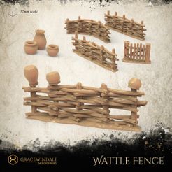 1000X1000-Gracewindale-fence.jpg Archivo STL Valla de zarzo・Modelo para descargar y imprimir en 3D