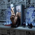0001-4.png Satoru Gojo Unmasked Domain Expansion Book Nook STL – Jujutsu Kaisen Shelf Insert