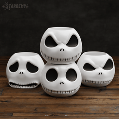 Jack03.png Jack Skellington Bowl Planter Set Halloween Nightmare Before Christmas