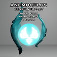 1.2.png Anemoculus Genshin Impact -- With LED slots -- 3D Print Ready