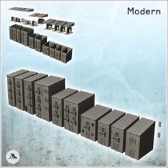 1-PREM.jpg STL file Set of ten urban multi-storey buildings with single roof (intact version) (18) - Modern WW2 WW1 World War Diaroma Wargaming RPG・3D printable model to download