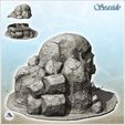 3.jpg Stone island with skull-shaped rock and cave (6) - Pirate Jungle Island Beach Piracy Caribbean Medieval Skull Renaissance
