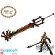 fdaf.jpg 48" Terra Chaos Ripper 3D Model - 3D print Ready - For 3D Printing - Chaos Ripper Keyblade - Terra Cosplay - Kingdom Hearts Birth By Sleep