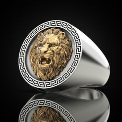 Ring-Lion-For-pendant-11.jpg Archivo STL Anillo León Para colgante・Diseño imprimible en 3D para descargar